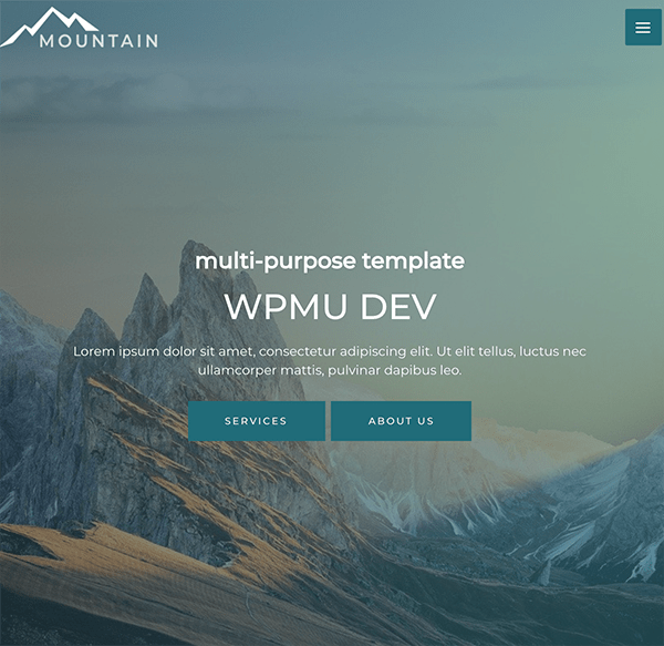 Another look at the Mountain template.