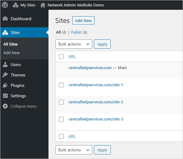 WordPress Multisite demo