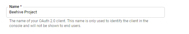 name of 0Auth client