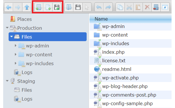 Location of features on toolbar