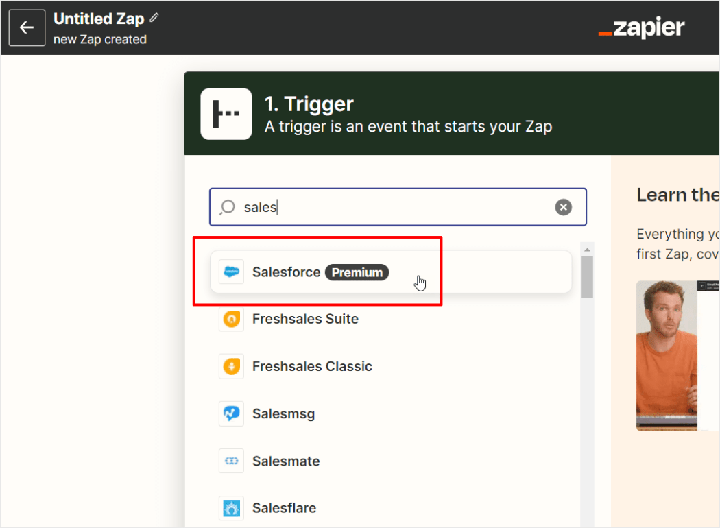 New Zap - Trigger