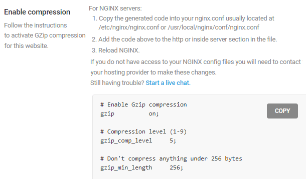 nginx manual enable gzip compression