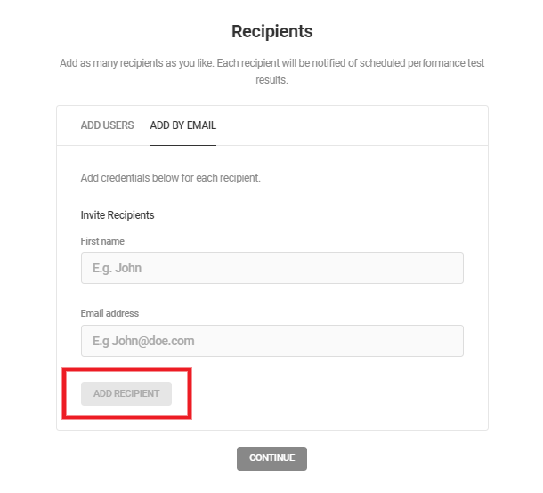 Add recipients for notifications in Hummingbird