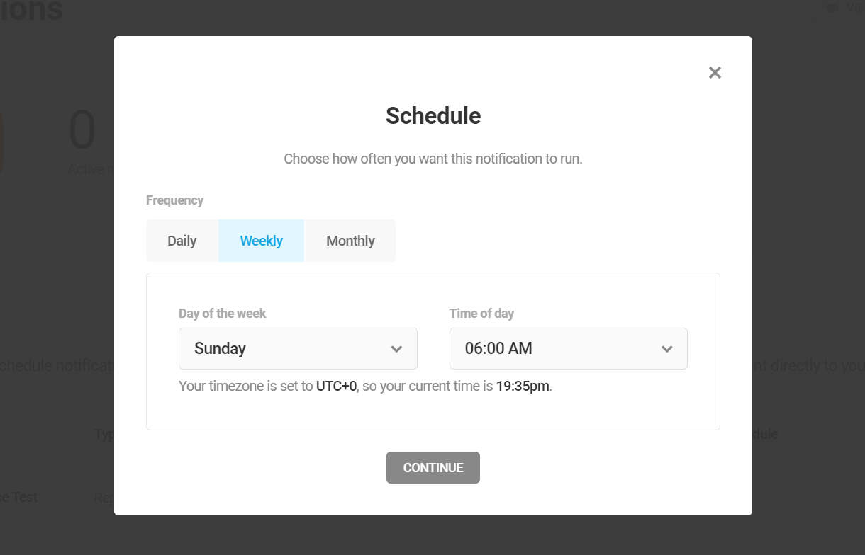 Schedule notifications in Hummingbird