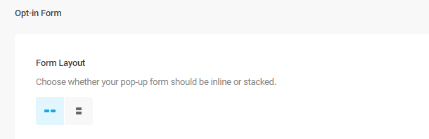 opt-in form layout