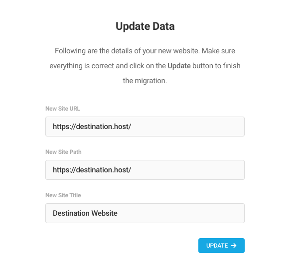 Shipper database update screen