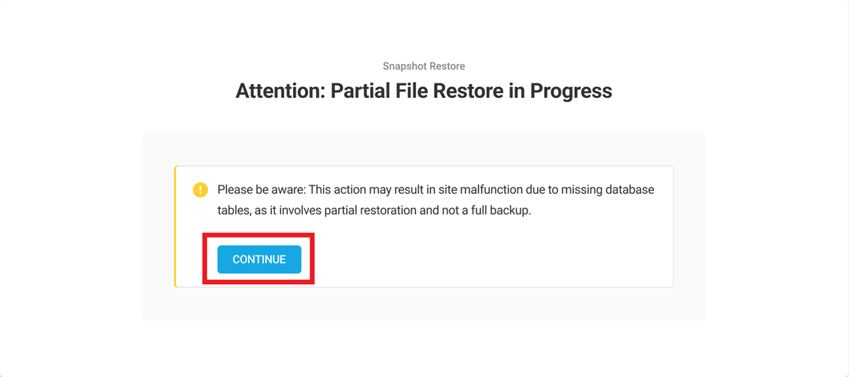 partial file restoration