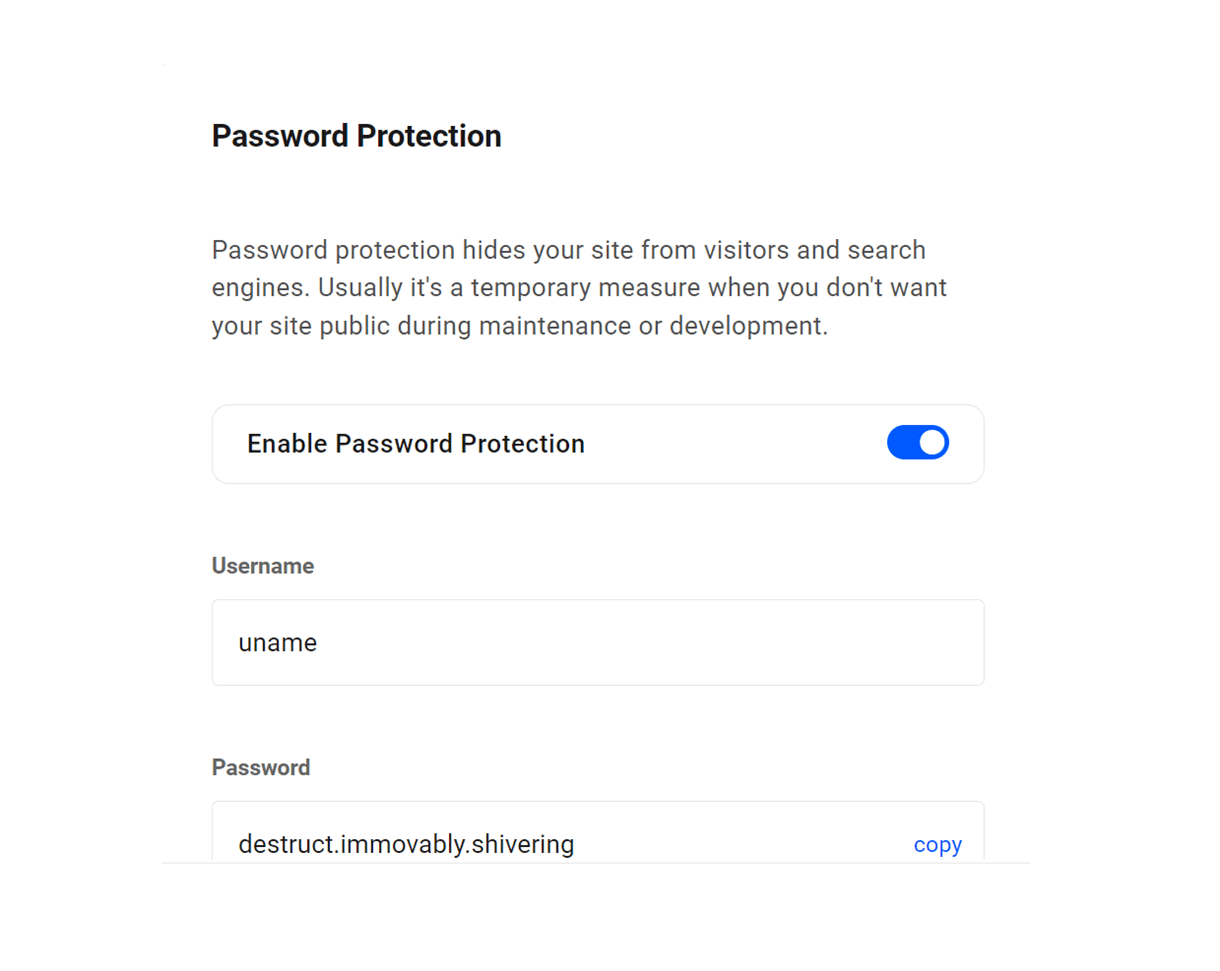password protection cred