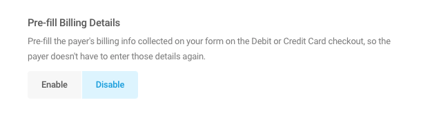 Enable Billing Details in PayPal field