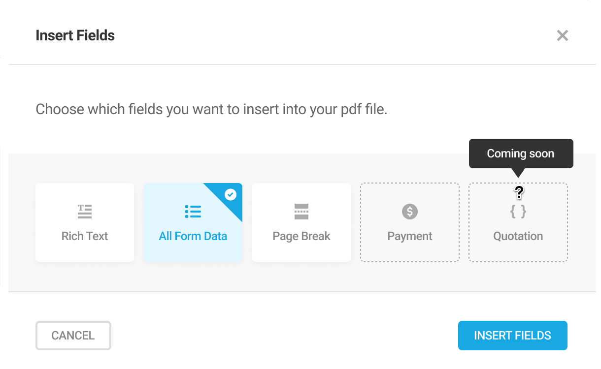 pdf insert fields
