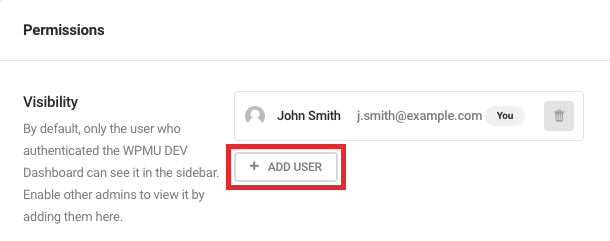 Add User button