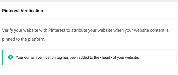 Pinterest verification.