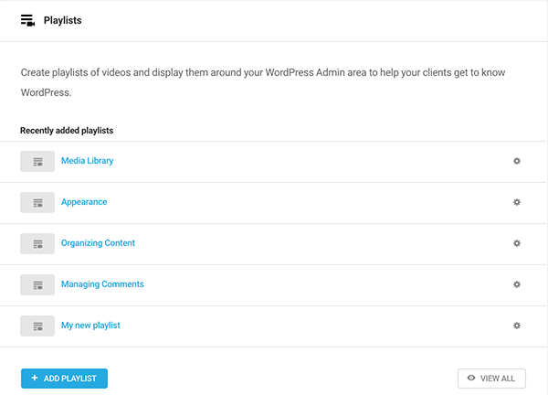 Where you access playlists.