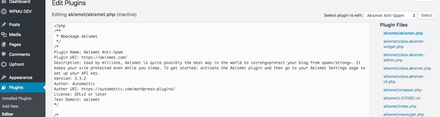 Plugin editor