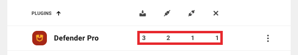 plugin status numbers