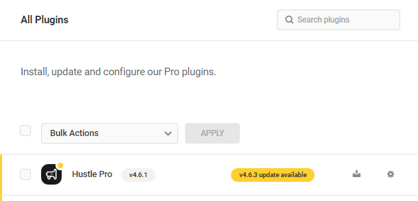 All Plugins list in WPMU DEV Dashboard