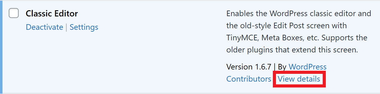 Plugin documentation links
