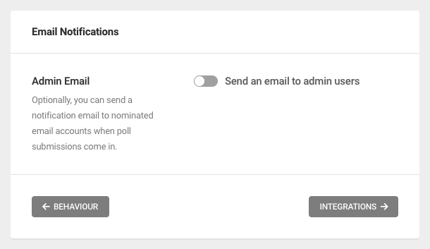 Poll email notifications