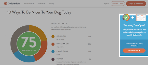 Pop-up Anatomy - CoSchedule Side Scroll Pop-up
