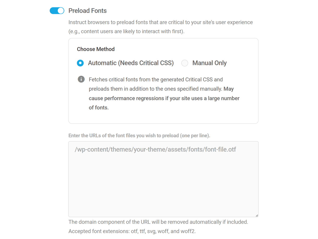 preload fonts