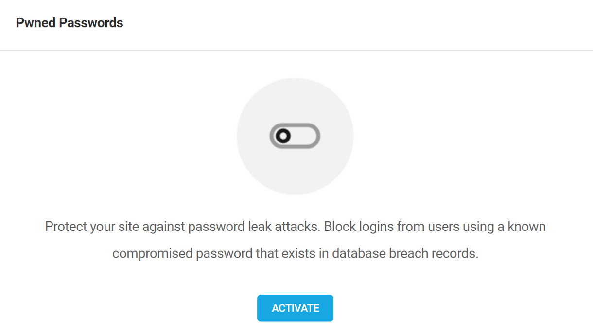 Activate Pwned Passwords feature in Defender