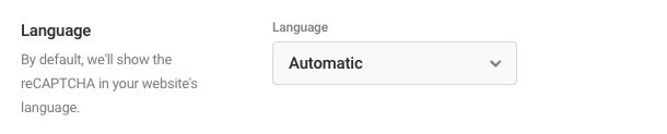 select a language from the Language dropdown menu.