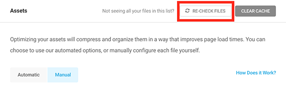 The re-check files option.