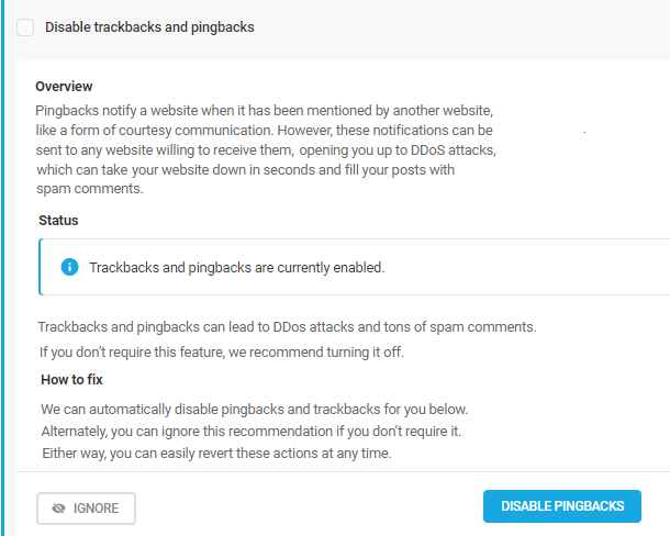recommendations details and actions