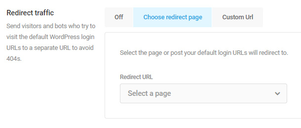 redirect traffic feature