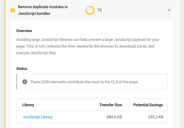 reduce duplicate modules audit