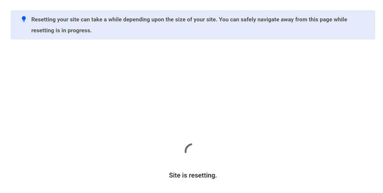 resetting site