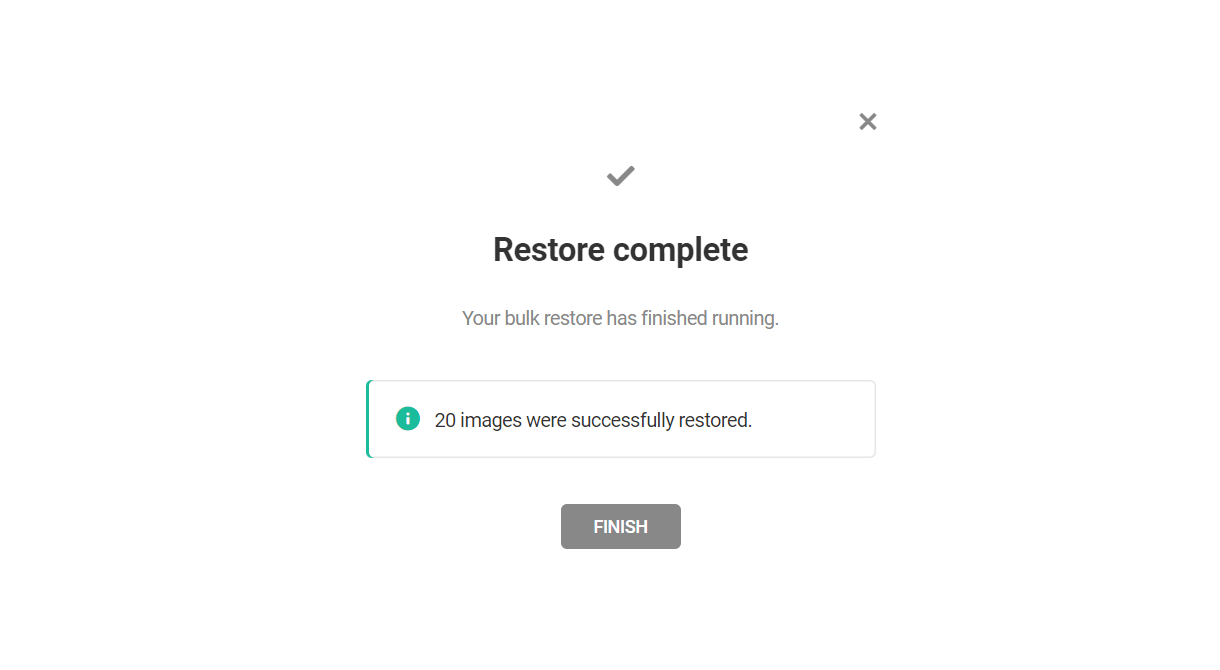 Bulk Restoration Complete