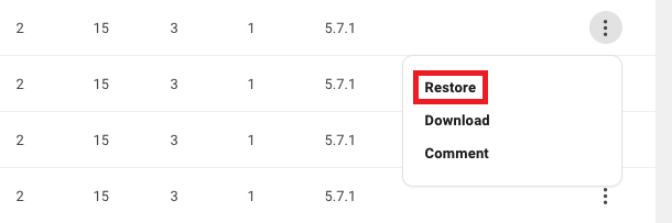 Allows the user to restore a backup of a site.