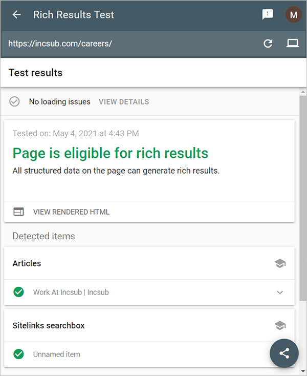 Rich Results Test - Google Search Console