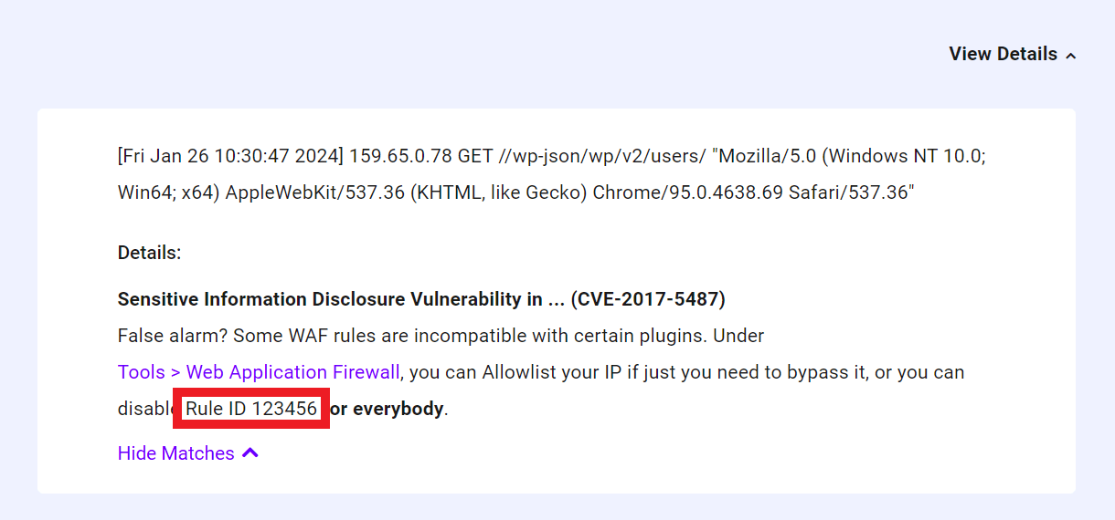 rule id