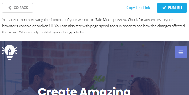 Asset optimization safe mode preview
