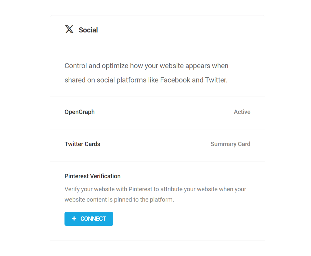 Social sharing in SmartCrawl dashboard