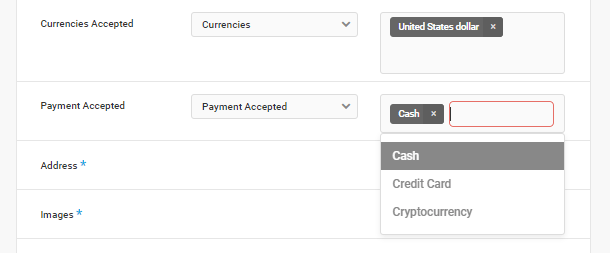 Local Business schema payment and currency properties