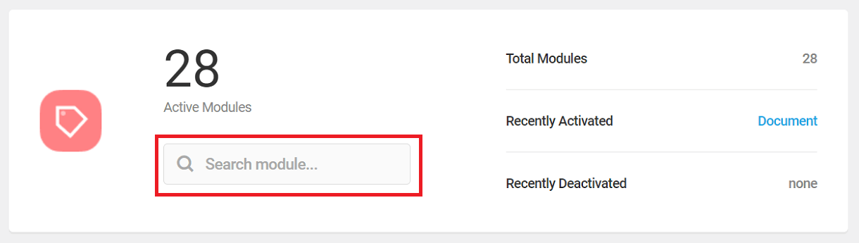 search modules