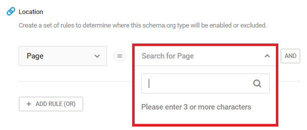 second location for schema type