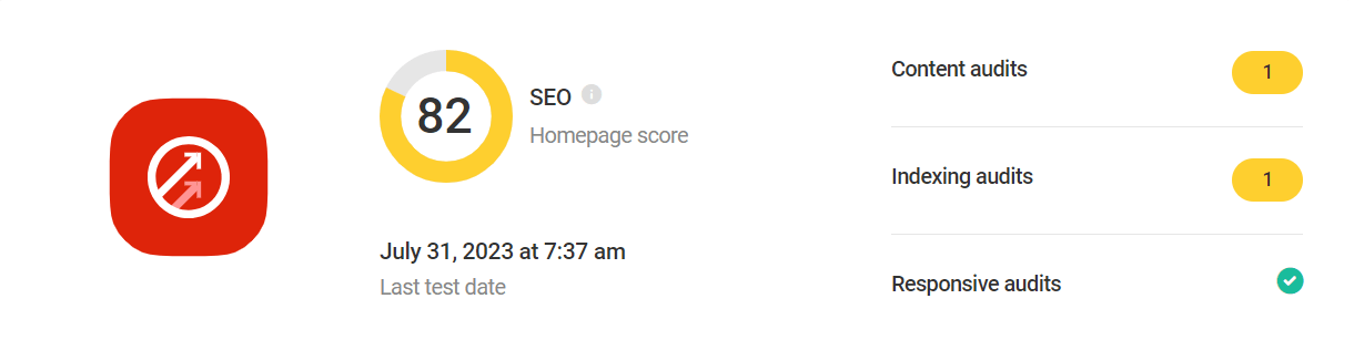 SEO Health overview widget