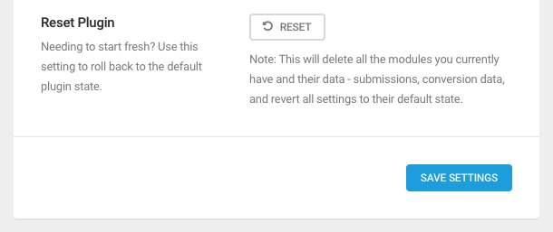 Reset Hustle plugin data
