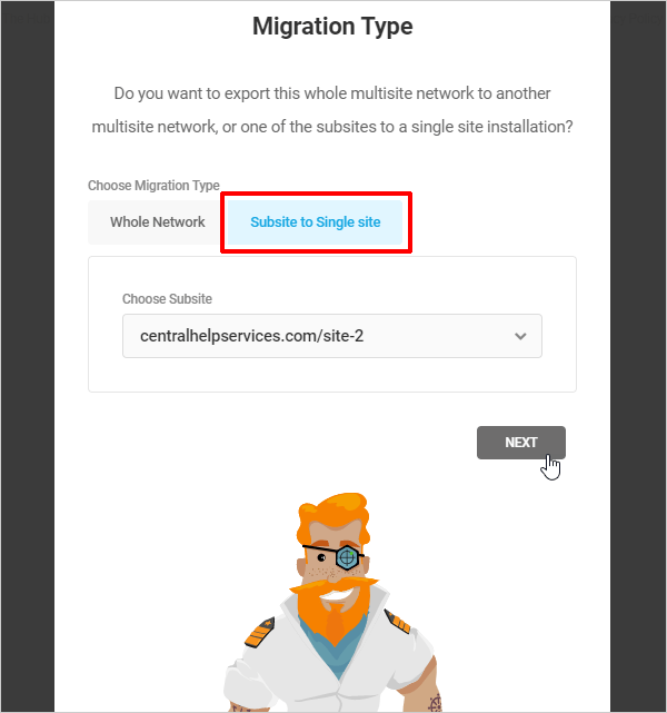 Shipper API Migration - Migration Type modal window