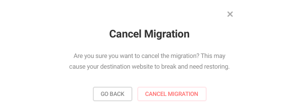 Cancel migration in Shipper