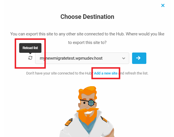Refresh list of connected sites in Shipper