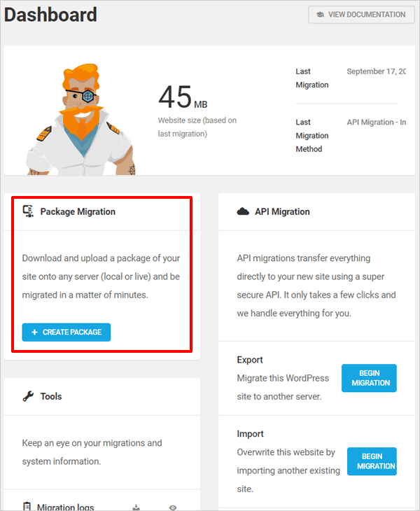 Shipper Dashboard - Package Migration.