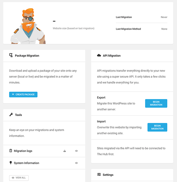 The Shipper dashboard.