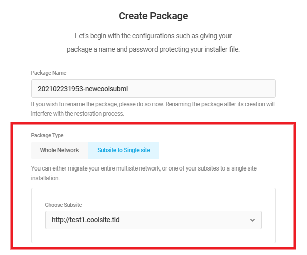 Package only a subsite for migration with Shipper