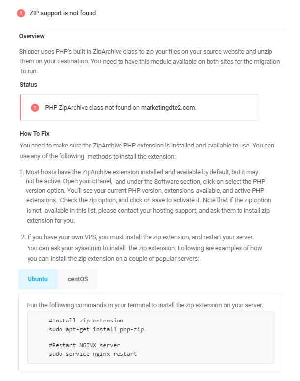 Addressing issues found by Shipper pre-flight check