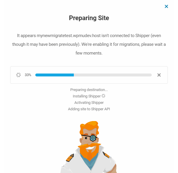 Shipper auto-installing on destination site for migration